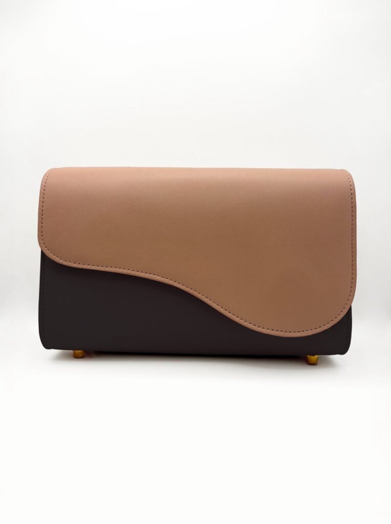 Cal·la Modular Leather bag in Cocoa with rose flap