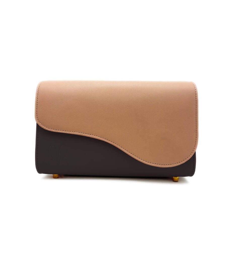 Cal·la Modular Leather bag in Cocoa with rose flap
